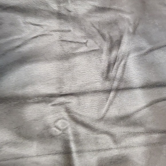 EXPRESS Faux Leather Midi Skirt with Front Slit Black Size XL Edgy Chic Pencil - Picture 13 of 14